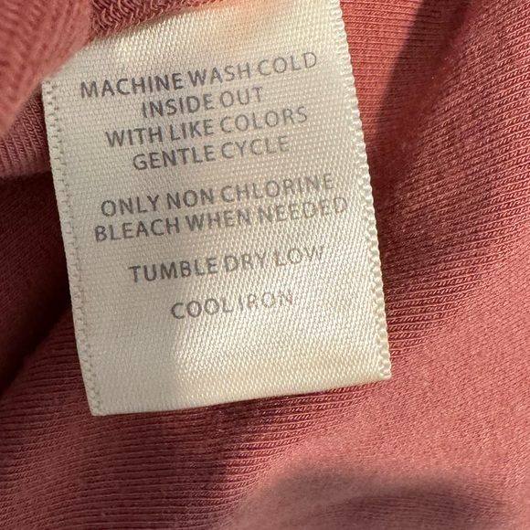 Cuyana French Terry Puff Sleeve Sweatshirt Deep Blush Pink Womens Size XS - Picture 6 of 9